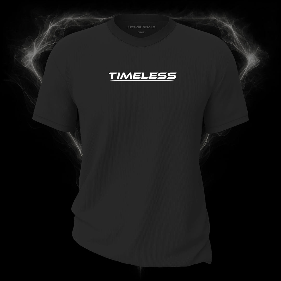 LIFESTYLE ONE Unisex Tee — TIMELESS I design on ShadowPulse™ colorway with white minimal lifestyle typography and white underline.